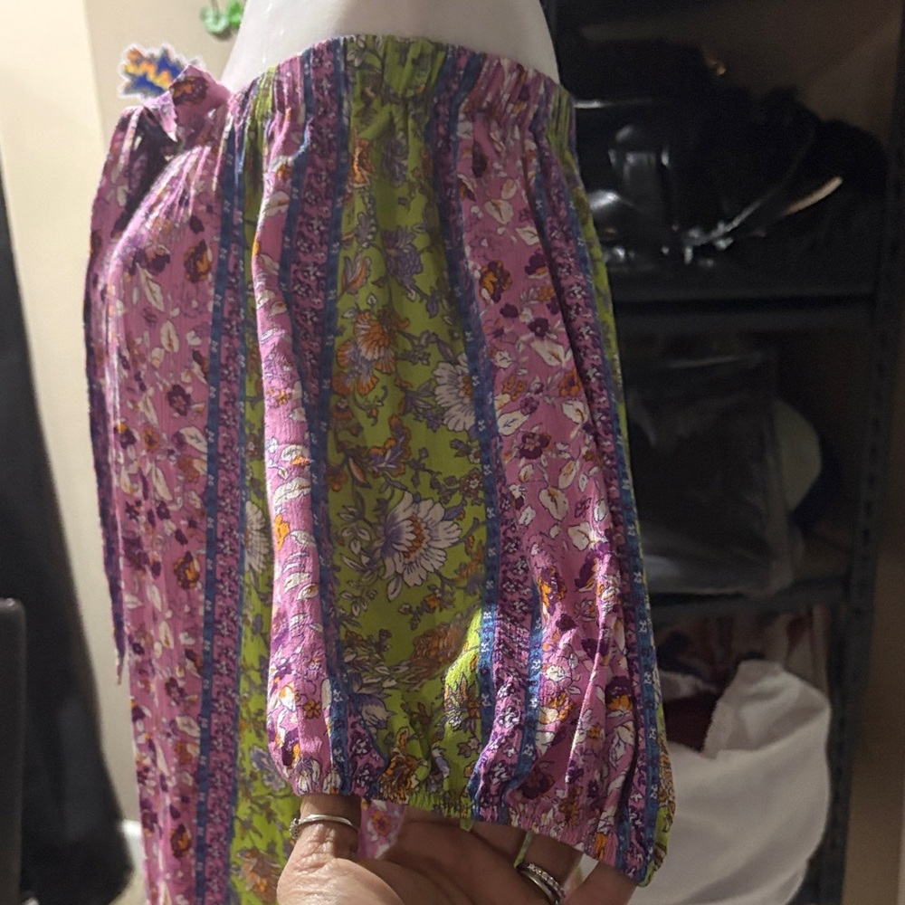 Easel NWT  Sz S Floral Off-Shoulder Maxi Dress - Picture 6 of 13